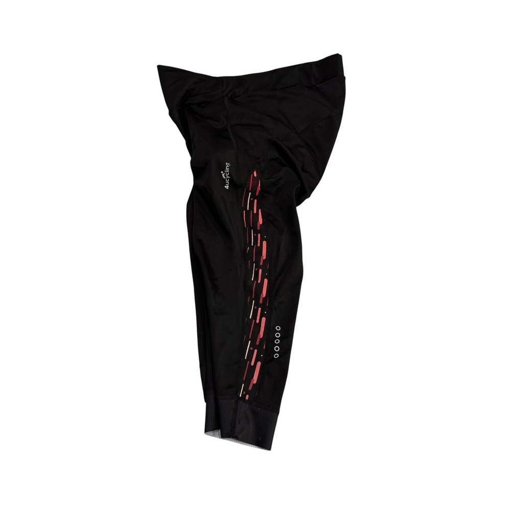 4ucycling Womens Padded Cycling Pants Black Pink‎ Padded Biking Leggings Size L